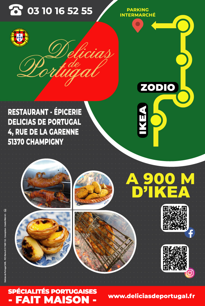 Plan d'accès à Delicias de Portugal