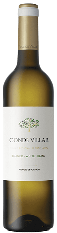 Bouteille de vin blanc vinho verde portugais Conde Villar de la région du Minho
