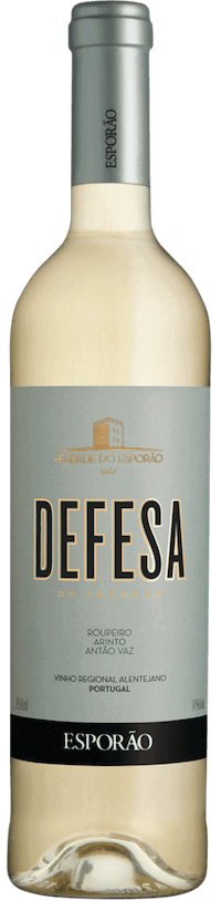 Bouteille de vin blanc portugais Defesa de la région de Alentejo