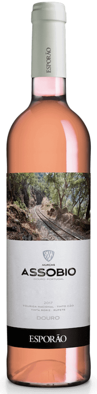 Bouteille de vin rosé portugais Assobio de la région du Douro