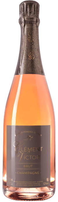 Bouteille de champagne Clément Victor rosé